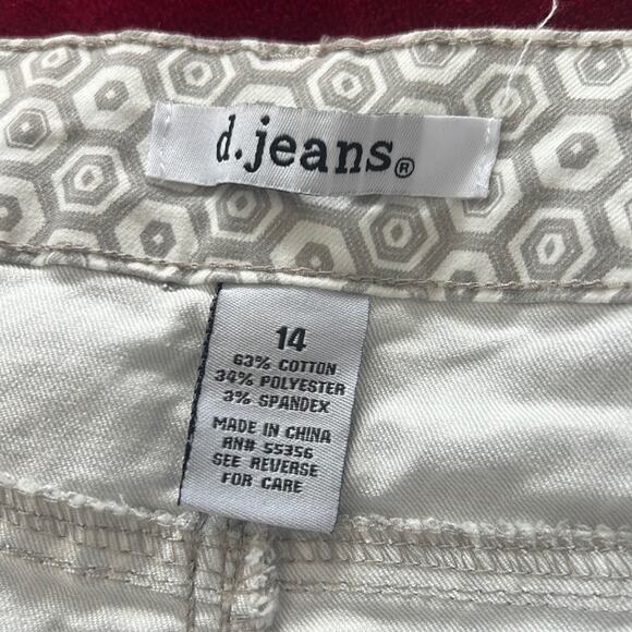 NWT D. Jeans 14 High Waisted Hexagon Patterned Ankle Pants - Picture 9 of 9